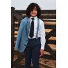 Light Blue Chequered Holy Communion/Special Occasion Suspenders Style 10-09029F