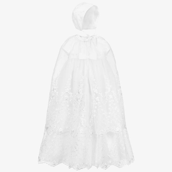 SARAH LOUISE WHITE BABY GIRL CHRISTENING DRESS 3 PIECE STYLE 001073