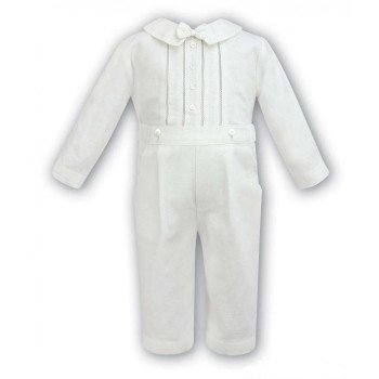 Sarah Louise Ivory Baby Boy Christening Romper Style 002218