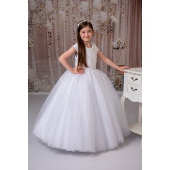Sweetie Pie First Holy Communion White Dress Style RB611