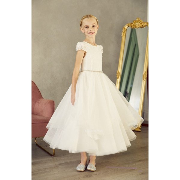 Teter Warm Ivory Handmade First Holy Communion Dress Style DS04 Teter Warm Ivory Handmade First Holy Communion Dress Style DS04