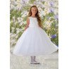 JOAN CALABRESE WHITE TEA-LENGTH FIRST HOLY COMMUNION DRESS STYLE 219303