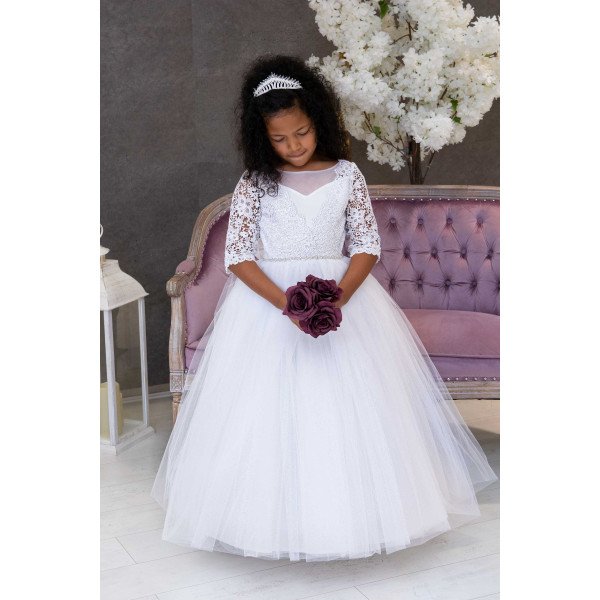 Handmade White First Holy Communion Dress Style TERESE Handmade White First Holy Communion Dress Style TERESE