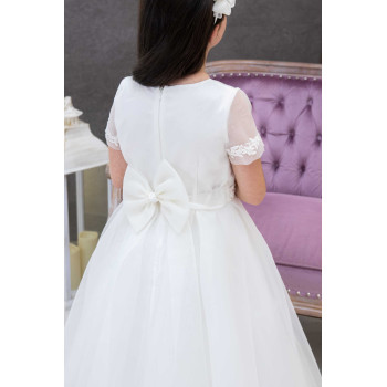 Handmade Ivory First Holy Communion Dress Style JULIA IVORY SHIMMER
