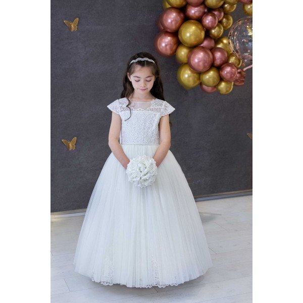 Ivory Handmade First Holy Communion Dress Style ISADORA IVORY Ivory Handmade First Holy Communion Dress Style ISADORA IVORY