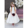 Ivory Handmade Ballerina Length First Holy Communion Dress Style MORENA IVORY SHORT