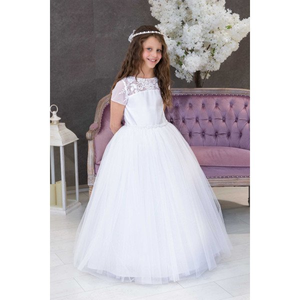 Handmade White First Holy Communion Dress Style BROOKE WHITE Handmade White First Holy Communion Dress Style BROOKE WHITE