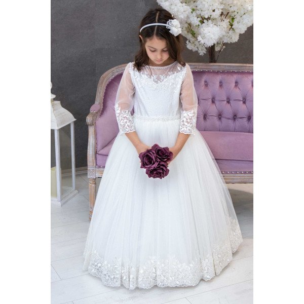 Ivory Handmade First Holy Communion Dress Style VIOLA