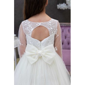 Handmade Ivory First Holy Communion Dress Style AVA BIS IVORY