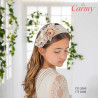 CARMY HANDMADE IVORY/PINK FIRST HOLY COMMUNION HEADBAND STYLE CD 2303