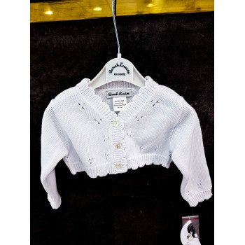 SARAH LOUISE WHITE KNITTED BOLERO STYLE 006703
