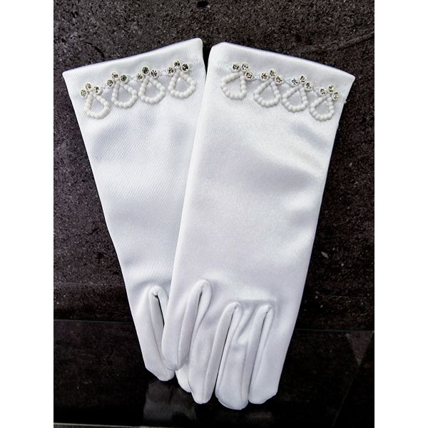 First Holy Communion Satin Gloves Style 805