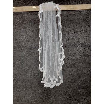 WHITE FIRST HOLY COMMUNION VEIL STYLE EM02
