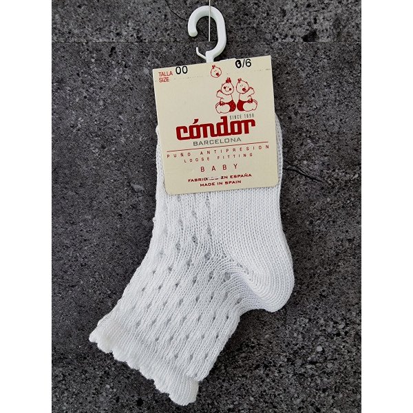 WHITE BABY BOY CHRISTENING/BAPTISM SPANISH SOCKS STYLE 3.503/4 WHITE BABY BOY CHRISTENING/BAPTISM SPANISH SOCKS STYLE 3.503/4
