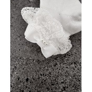 WHITE BABY GIRL CHRISTENING/BAPTISM SPANISH SOCKS STYLE 2.440/3