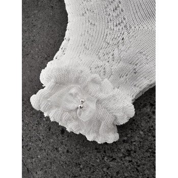 WHITE BABY GIRL CHRISTENING/BAPTISM SPANISH SOCKS STYLE 2.765/4
