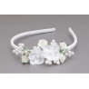 WHITE/GREEN FIRST HOLY COMMUNION HEADBAND STYLE OW-037