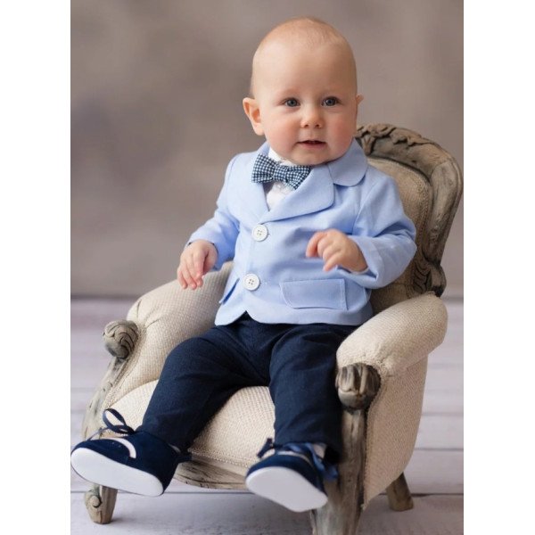 Blue/Navy Baby Boy Christening Outfit Style CONRAD Blue/Navy Baby Boy Christening Outfit Style CONRAD