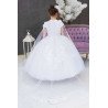 HANDMADE WHITE FIRST HOLY COMMUNION DRESS STYLE T-954