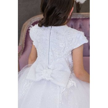 HANDMADE WHITE FIRST HOLY COMMUNION DRESS STYLE T-961
