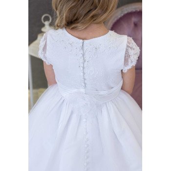 JOAN CALABRESE WHITE TEA-LENGTH FIRST HOLY COMMUNION DRESS STYLE 121307