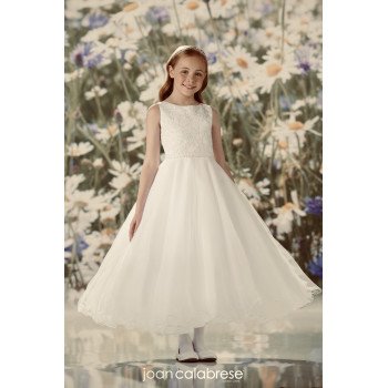 JOAN CALABRESE IVORY TEA-LENGTH FIRST HOLY COMMUNION DRESS STYLE 120349