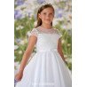 JOAN CALABRESE WHITE TEA-LENGTH FIRST HOLY COMMUNION DRESS STYLE 120335
