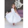JOAN CALABRESE WHITE TEA-LENGTH FIRST HOLY COMMUNION DRESS STYLE 121305