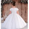 JOAN CALABRESE WHITE TEA-LENGTH FIRST HOLY COMMUNION DRESS STYLE PJ-06
