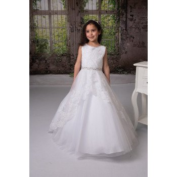 SWEETIE PIE WHITE FIRST HOLY COMMUNION DRESS STYLE 3000