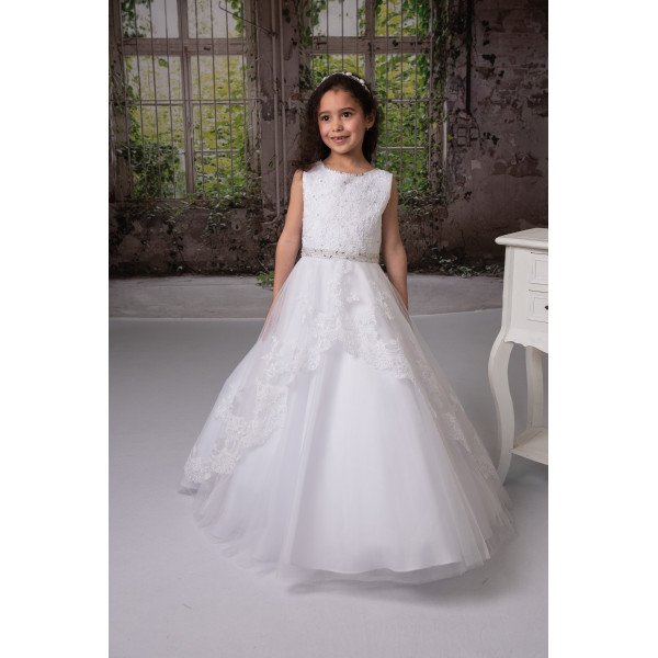 SWEETIE PIE WHITE FIRST HOLY COMMUNION DRESS STYLE 3000