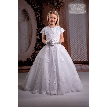 Sweetie Pie First Holy Communion White Dress Style 4078