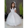JOAN CALABRESE WHITE TEA-LENGTH FIRST HOLY COMMUNION DRESS STYLE PJ-05