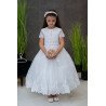 JOAN CALABRESE WHITE TEA-LENGTH FIRST HOLY COMMUNION DRESS STYLE PJ-22