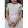 JOAN CALABRESE WHITE TEA-LENGTH FIRST HOLY COMMUNION DRESS STYLE PJ-22