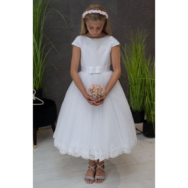 BEAUTIFUL BALLERINA LENGTH FIRST HOLY COMMUNION DRESS STYLE BIANKA SHIMMER BEAUTIFUL BALLERINA LENGTH FIRST HOLY COMMUNION DRESS STYLE BIANKA SHIMMER