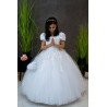 HANDMADE WHITE FIRST HOLY COMMUNION DRESS T-117