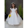 JOAN CALABRESE WHITE TEA-LENGTH FIRST HOLY COMMUNION DRESS STYLE PJ-06