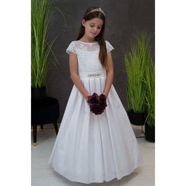 White Handmade First Holy Communion Dress Style ASHLING White Handmade First Holy Communion Dress Style ASHLING