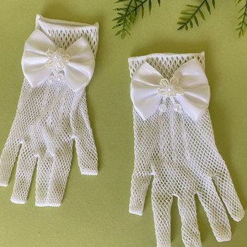 White First Holy Communion Gloves Style LG89WT2