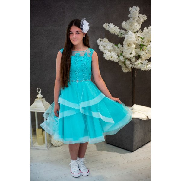 Artic Blue Confirmation Dress Style Ko20106 Artic Blue Confirmation Dress Style Ko20106