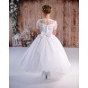 JOAN CALABRESE WHITE TEA-LENGTH FIRST HOLY COMMUNION DRESS STYLE PJ-25