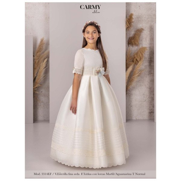 Carmy Handmade Ivory First Holy Communion Dress Style 3314 EF Carmy Handmade Ivory First Holy Communion Dress Style 3314 EF