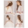 Carmy Handmade Ivory/Pink First Holy Communion Dress Style 3602