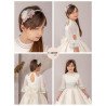 IVORY/MINT HANDMADE FIRST HOLY COMMUNION DRESS STYLE 3301 EF