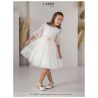 SPANISH IVORY HANDMADE BALLERINA LENGTH FIRST HOLY COMMUNION DRESS STYLE 4008
