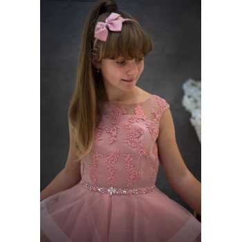 Dusky Pink Confirmation Dress Style Ko20106
