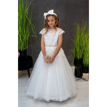 Handmade Ivory First Holy Communion Dress Style LEANDRA IVORY