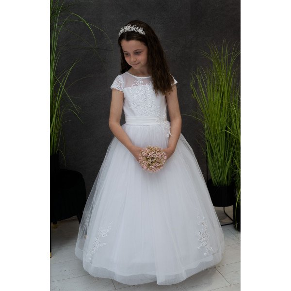 White Handmade First Holy Communion Dress Style BETSY White Handmade First Holy Communion Dress Style BETSY