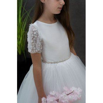 Handmade Ballerina Length First Holy Communion Dress Style NELIA SHORT
